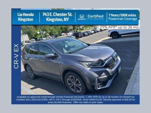 Sonic Gray Pearl 2021 Honda CR-V AWD EX