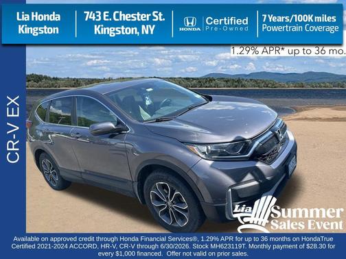 Sonic Gray Pearl 2021 Honda CR-V AWD EX