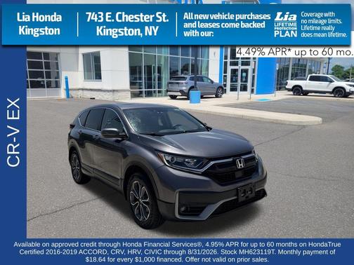 Sonic Gray Pearl 2021 Honda CR-V AWD EX