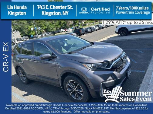 Sonic Gray Pearl 2021 Honda CR-V AWD EX