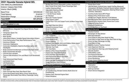 2021 Hyundai SONATA SEL
