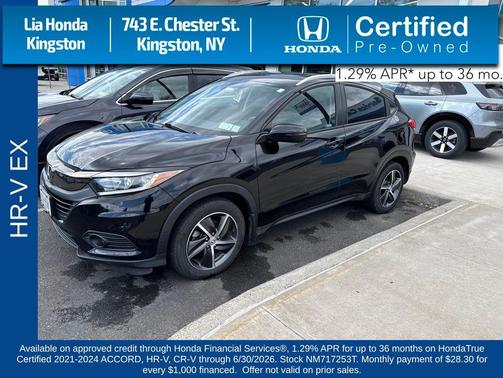 Crystal Black Pearl 2022 Honda HR-V EX