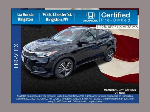 Crystal Black Pearl 2022 Honda HR-V EX