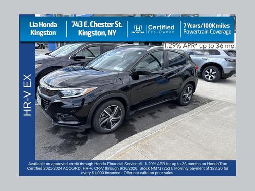 Crystal Black Pearl 2022 Honda HR-V EX