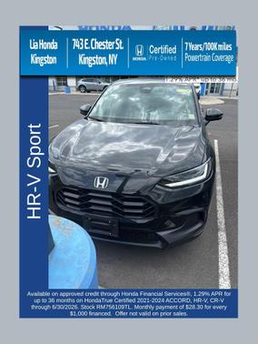 Crystal Black Pearl 2024 Honda HR-V AWD Sport