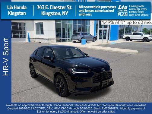 Crystal Black Pearl 2024 Honda HR-V AWD Sport