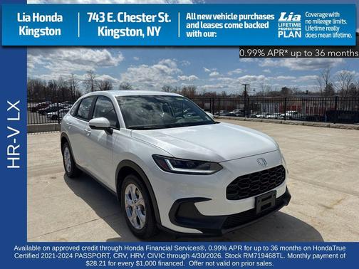 Platinum White Pearl 2024 Honda HR-V LX