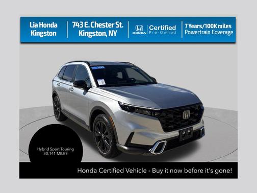 Solar Silver Metallic 2025 Honda CR-V Hybrid Sport Touring AWD