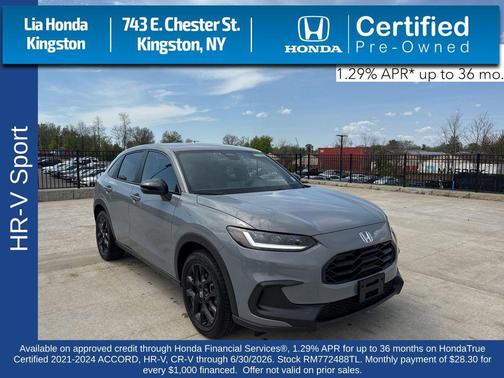 Urban Gray Pearl 2024 Honda HR-V AWD Sport