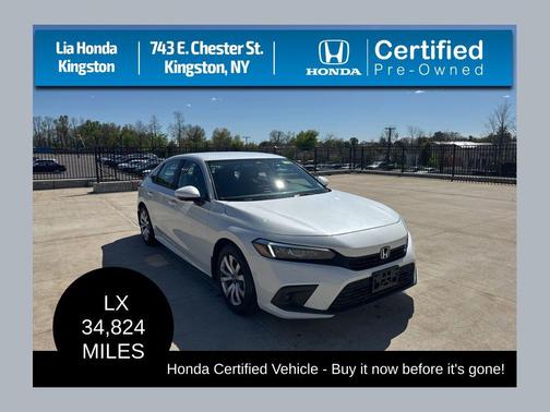 Platinum White Pearl 2023 Honda Civic LX