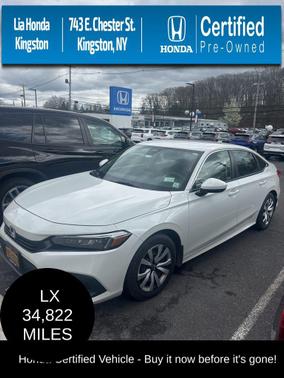 Platinum White Pearl 2023 Honda Civic LX