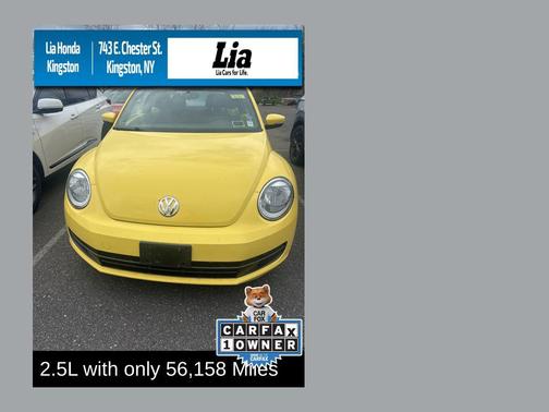 Yellow Rush/Black Roof 2014 Volkswagen Beetle 2.5L