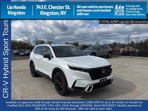 Platinum White Pearl 2023 Honda CR-V Hybrid Sport Touring AWD