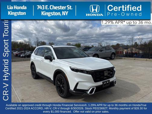 Platinum White Pearl 2023 Honda CR-V Hybrid Sport Touring AWD