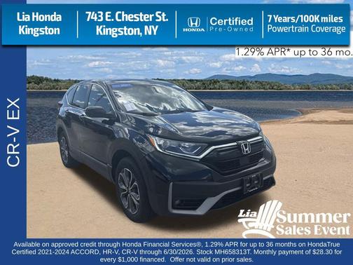 Crystal Black Pearl 2021 Honda CR-V AWD EX