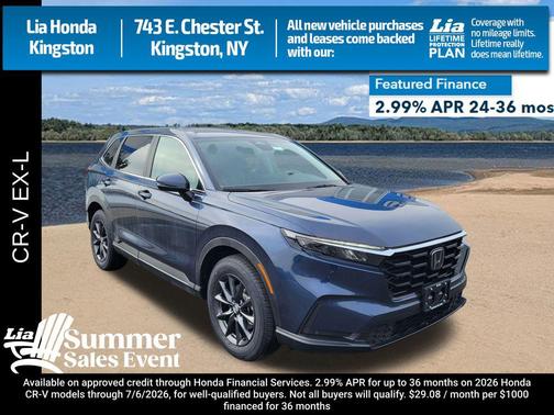Canyon River Blue Metallic 2026 Honda CR-V EX-L AWD