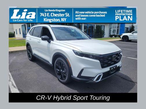 Platinum White Pearl 2026 Honda CR-V Hybrid Sport Touring AWD