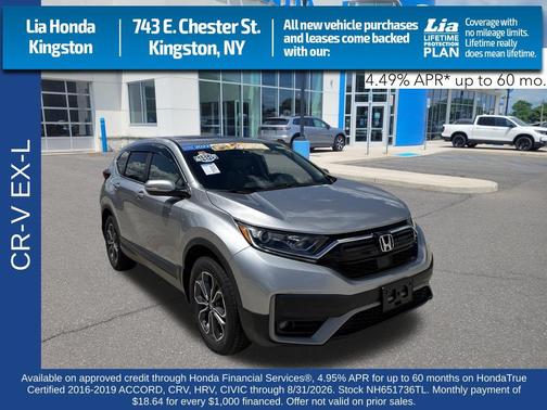 Lunar Silver Metallic 2022 Honda CR-V AWD EX-L
