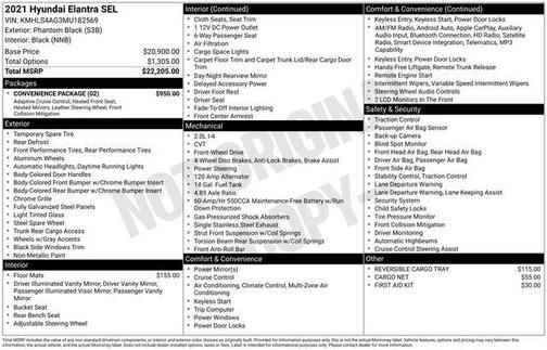 2021 Hyundai ELANTRA SEL