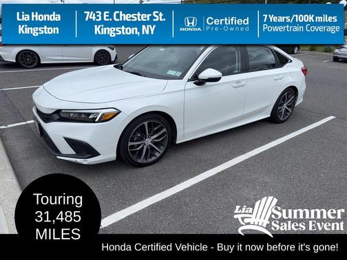 Platinum White Pearl 2023 Honda Civic Touring