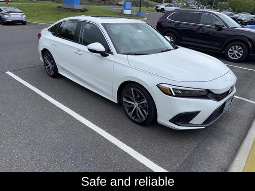Platinum White Pearl 2023 Honda Civic Touring