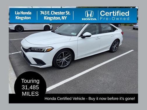 Platinum White Pearl 2023 Honda Civic Touring