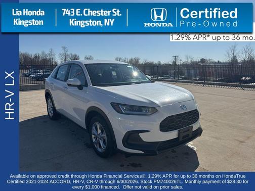 Platinum White Pearl 2023 Honda HR-V LX