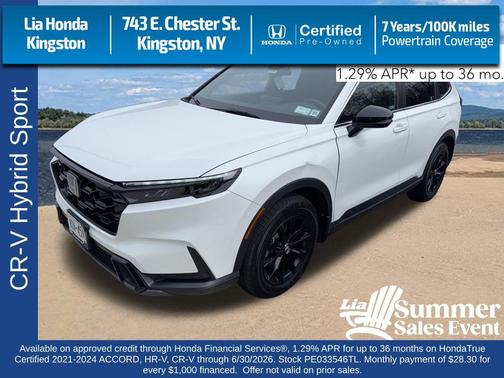 Platinum White Pearl 2023 Honda CR-V Hybrid Sport AWD