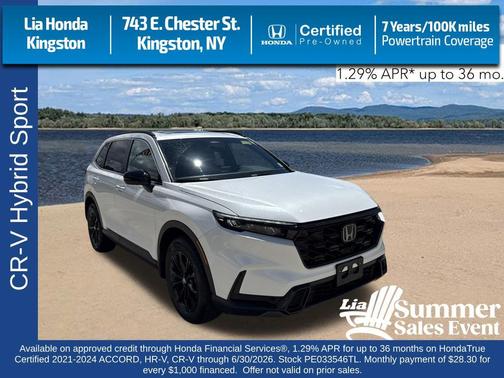 Platinum White Pearl 2023 Honda CR-V Hybrid Sport AWD