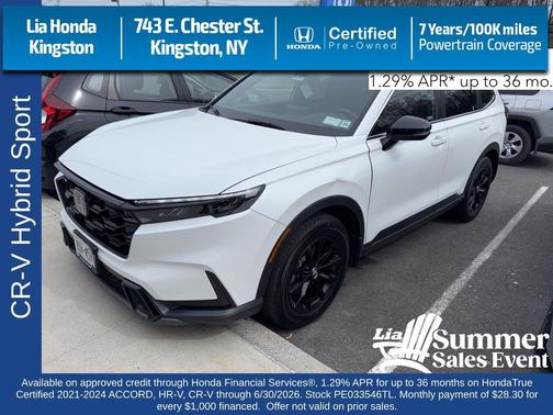 Platinum White Pearl 2023 Honda CR-V Hybrid Sport AWD