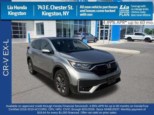 Lunar Silver Metallic 2022 Honda CR-V AWD EX-L