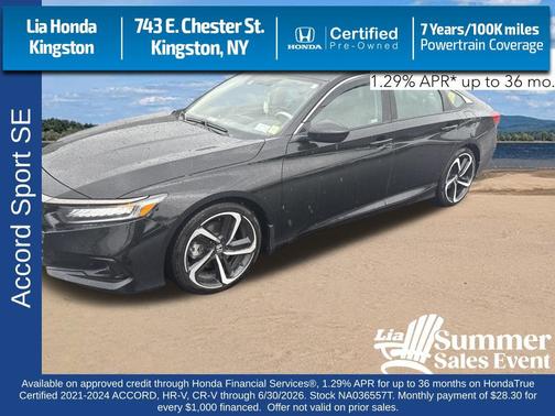 Crystal Black Pearl 2022 Honda Accord Sport SE 1.5T