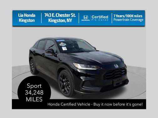 Crystal Black Pearl 2024 Honda HR-V Sport