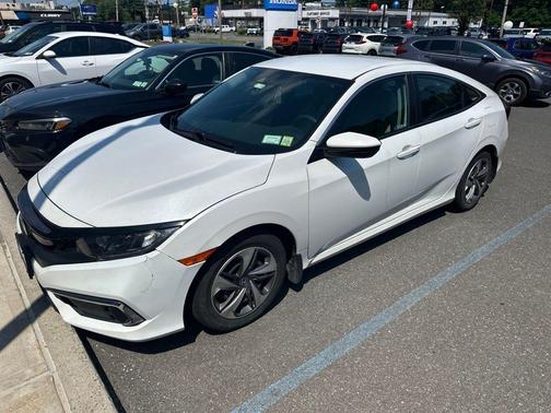 Platinum White Pearl 2021 Honda Civic LX