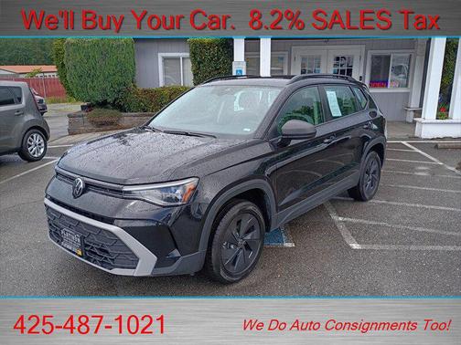 Deep Black Pearl 2025 Volkswagen Taos 1.5T S