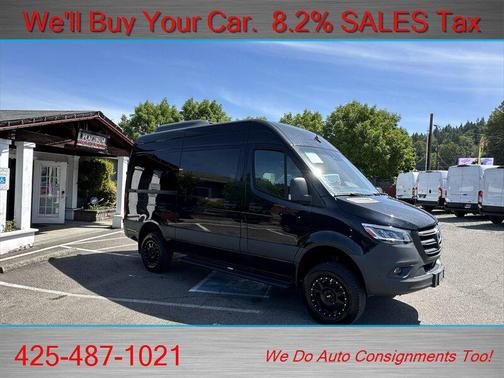 Obsidian Black Metallic 2024 Mercedes-Benz Sprinter 2500 Standard Roof