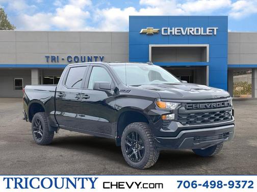 Black 2026 Chevrolet Silverado 1500 Custom Trail Boss