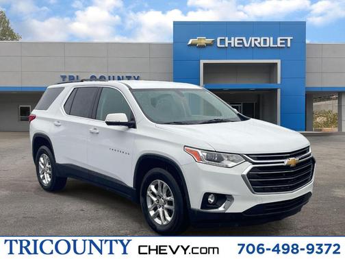 Summit White 2019 Chevrolet Traverse LT Cloth