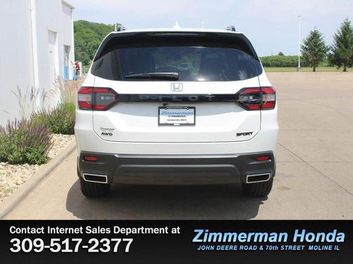 Platinum White Pearl 2025 Honda Pilot Sport