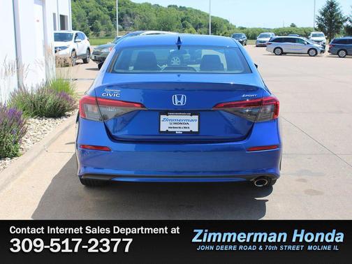 Aegean Blue Metallic 2023 Honda Civic Sport