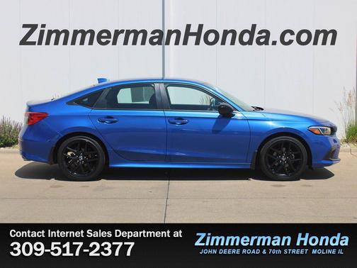 Aegean Blue Metallic 2023 Honda Civic Sport