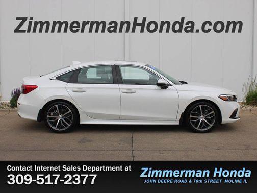 Platinum White Pearl 2023 Honda Civic Touring