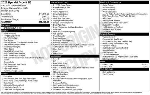 2022 Hyundai Accent SE