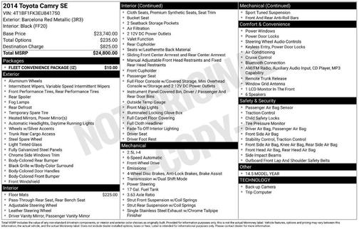 Barcelona Red Metallic 2014 Toyota Camry SE