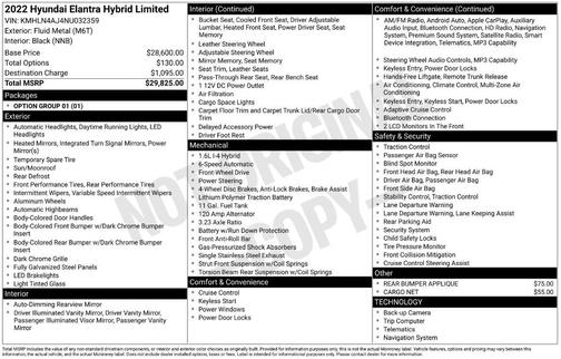 2022 Hyundai ELANTRA HEV Limited