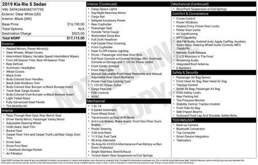 2019 Kia Rio S