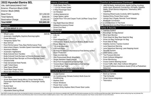 2022 Hyundai ELANTRA SEL