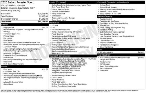 2020 Subaru Forester Sport