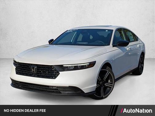 Platinum White Pearl 2025 Honda Accord Hybrid Sport