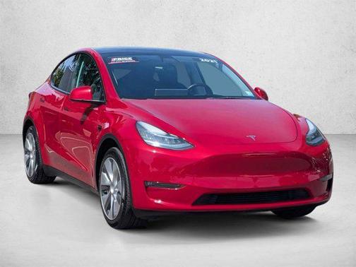 Red Multi-Coat 2021 Tesla Model Y Long Range Dual Motor All-Wheel Drive